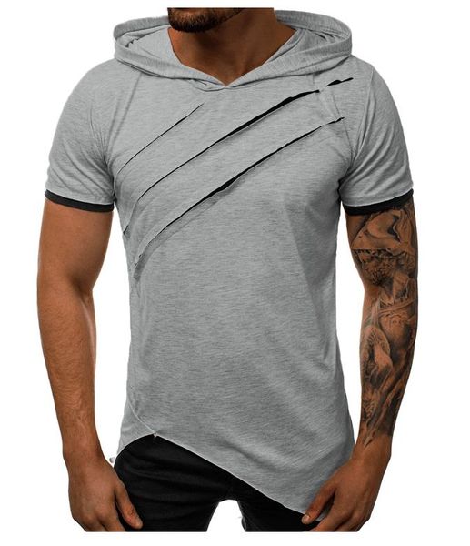 summer new men's hooded t-shirt broken copper camouflage personality fitness fold short-sleeved men, White;black
summer new men's hooded t-shirt broken copper camouflage personality fitness fold short-sleeved men, White;black