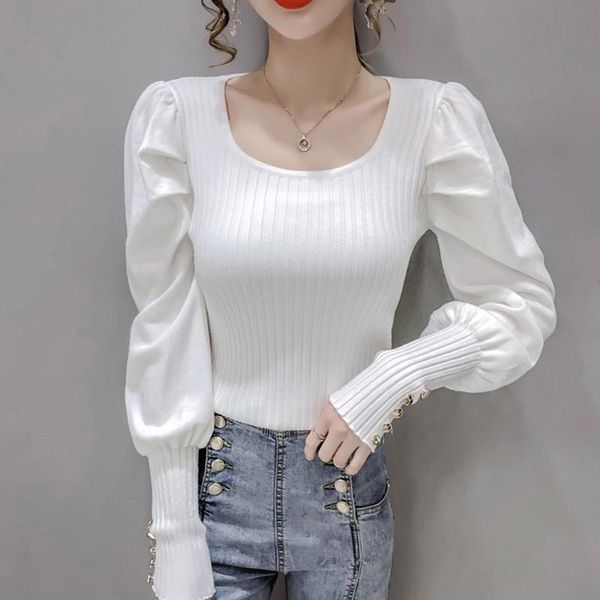 women's sweaters gpine pullover sweater women autumn and winter wear 2021 all-match slim square neck knit, White;black
women's sweaters gpine pullover sweater women autumn and winter wear 2021 all-match slim square neck knit, White;black