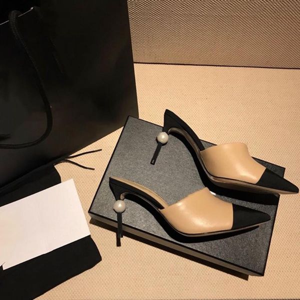 fashion pointed toe women's shoes woman high heels summer sandals pumps slingbacks shoes genuine leather dress size 34-41, Black
fashion pointed toe women's shoes woman high heels summer sandals pumps slingbacks shoes genuine leather dress size 34-41, Black