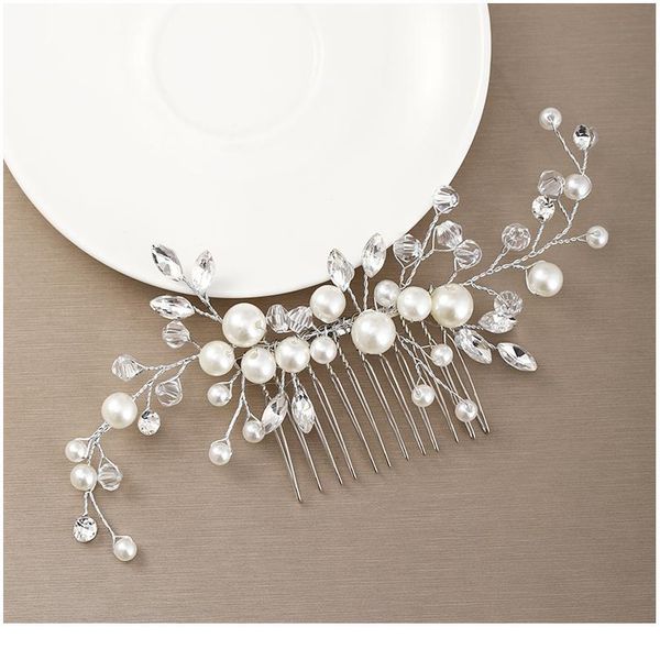 trendy wedding flower hair accessories silver color pearl hair comb tiara rhinestone bride headdress bridal hair o qylexf
trendy wedding flower hair accessories silver color pearl hair comb tiara rhinestone bride headdress bridal hair o qylexf