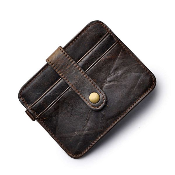 men's practical multi card button mini coin pack w1065, Black