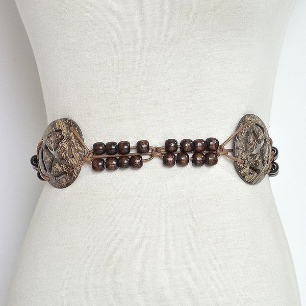 new pattern handmade wax rope round wood buckle knitting women's slim waist chain ethnic decorative belt, Black;brown
new pattern handmade wax rope round wood buckle knitting women's slim waist chain ethnic decorative belt, Black;brown
