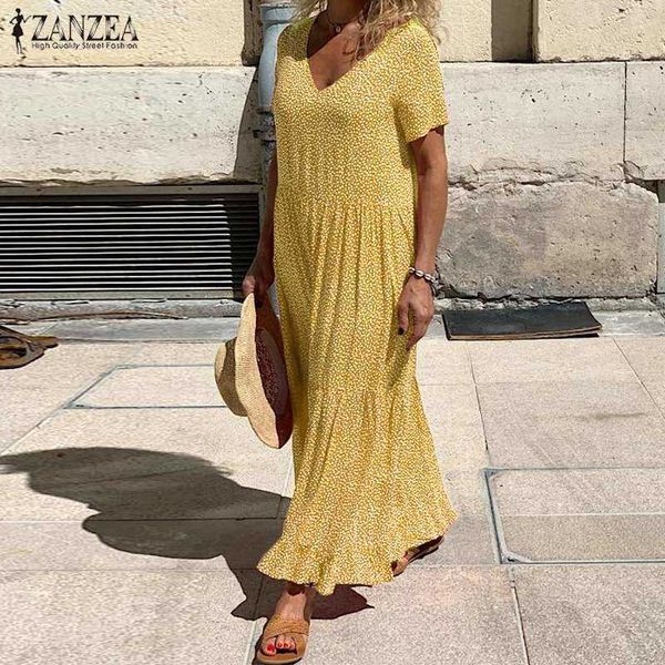 zanzea 2021 summer women bohemian polka printed maxi jurk casual female v-neck short mouw sunflower vein ruche vestidos 5xl, Black
zanzea 2021 summer women bohemian polka printed maxi jurk casual female v-neck short mouw sunflower vein ruche vestidos 5xl, Black
