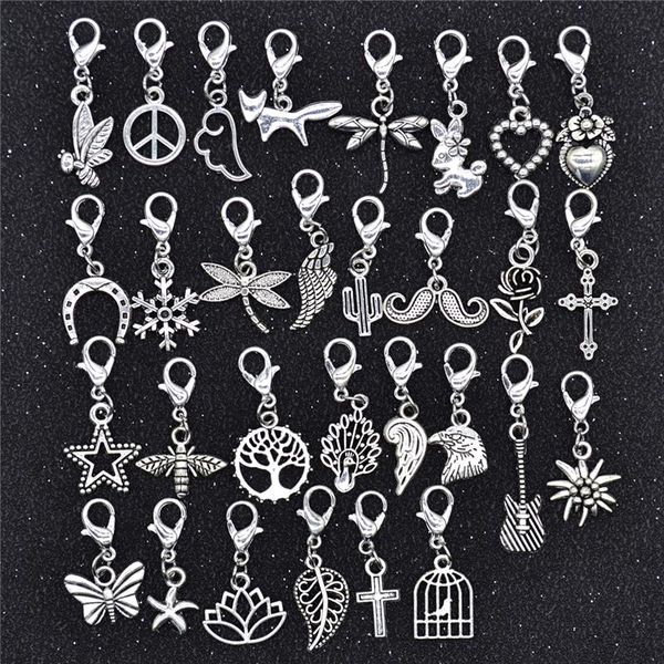 charms 30pcs mixed styles animal heart leaf flower lobster clasp bracelet pendants diy jewelry for making accessories, Bronze;silver
charms 30pcs mixed styles animal heart leaf flower lobster clasp bracelet pendants diy jewelry for making accessories, Bronze;silver