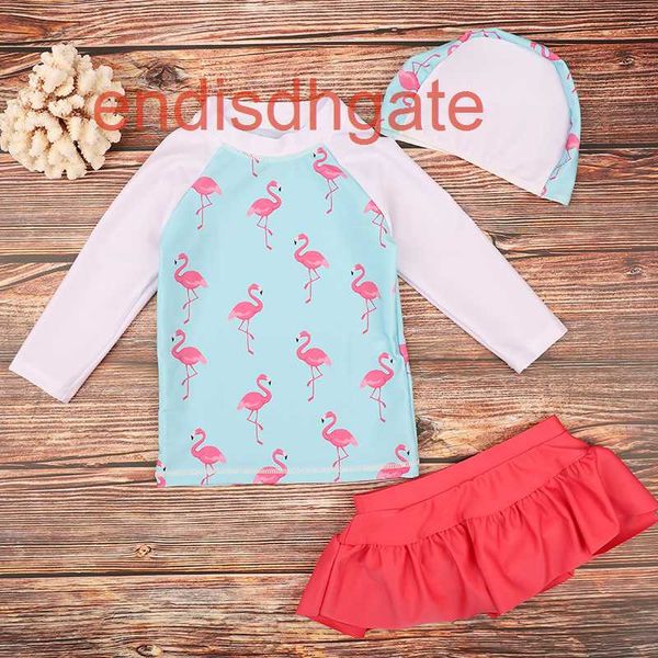 factory5by7kids' in yilang: new sunscreen long sleeve girls' split skirt flamingo swimsuit, White;black
factory5by7kids' in yilang: new sunscreen long sleeve girls' split skirt flamingo swimsuit, White;black