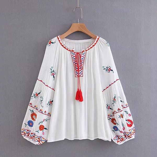 2021 women's long sleeve round neck loose slim, lace, national style, tassel embroidery, new retro shirt, spring and summer k2c0, White
2021 women's long sleeve round neck loose slim, lace, national style, tassel embroidery, new retro shirt, spring and summer k2c0, White