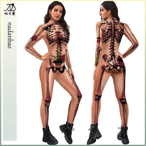 2021 halloween jumpsuit skeleton rose digital print jumpsuit long sleeve tight jumpsuit, Black;red
2021 halloween jumpsuit skeleton rose digital print jumpsuit long sleeve tight jumpsuit, Black;red