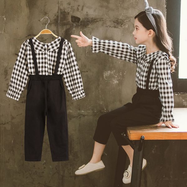 girls clothes sets spring autumn long sleeve plaid shirts + rompers pants kids fashion children clothing suits teen 7 10 12 13 y, White
girls clothes sets spring autumn long sleeve plaid shirts + rompers pants kids fashion children clothing suits teen 7 10 12 13 y, White