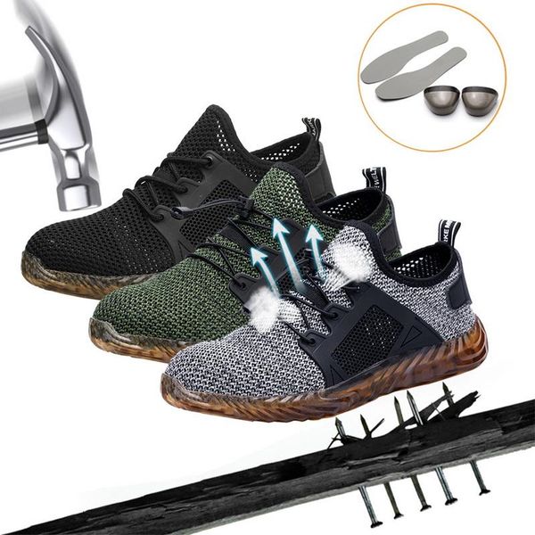 boots men's steel toe work safety shoes casual breathable outdoor sneakers puncture proof comfortable industrial dropship, Black
boots men's steel toe work safety shoes casual breathable outdoor sneakers puncture proof comfortable industrial dropship, Black