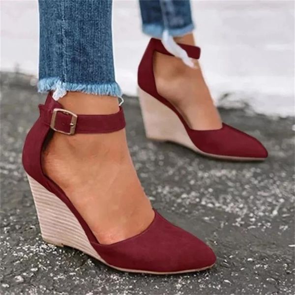 dress shoes summer women's suede solid color high-heeled pointed buckle comfortable classic fashion trend casual all-match single, Black
dress shoes summer women's suede solid color high-heeled pointed buckle comfortable classic fashion trend casual all-match single, Black
