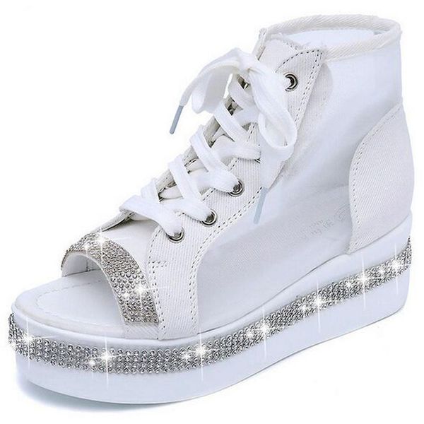 sandals nice summer fish mouth female breathable net yarn thick bottom glitters high heels casual lace women shoes, Black
sandals nice summer fish mouth female breathable net yarn thick bottom glitters high heels casual lace women shoes, Black