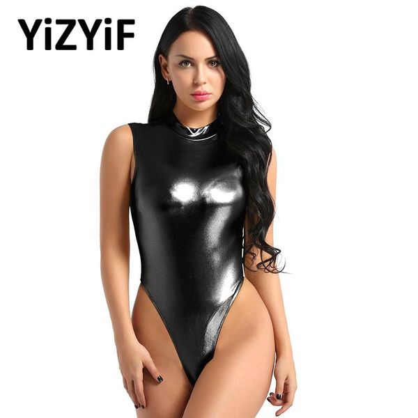 one-piece suits women one piece swimsuit lingerie wet look leather shiny metallic skinny mock neck sleeveless high cut thong leotard bodysui
one-piece suits women one piece swimsuit lingerie wet look leather shiny metallic skinny mock neck sleeveless high cut thong leotard bodysui
