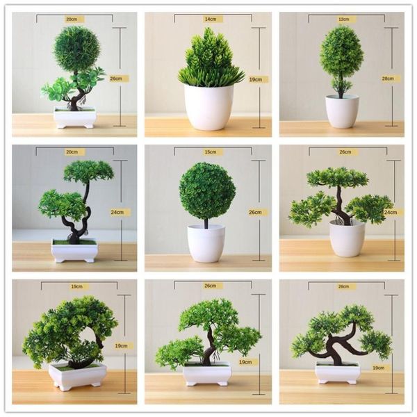 new green artificial plants bonsai small tree pot plants fake flowers potted ornaments for home decoration l garden decor 
new green artificial plants bonsai small tree pot plants fake flowers potted ornaments for home decoration l garden decor