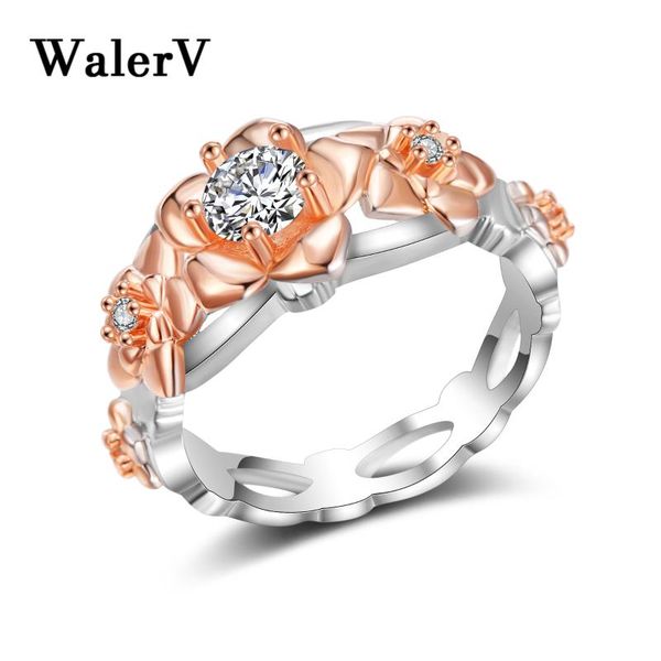 wedding rings walerv fashion jewelry for women design five rose gold flower cz zircon anniversary sent to fingers gift, Slivery;golden
wedding rings walerv fashion jewelry for women design five rose gold flower cz zircon anniversary sent to fingers gift, Slivery;golden