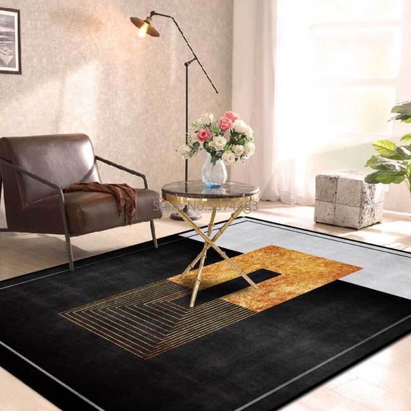 carpets 200*300cm fashion modern simple geometric black gold line stitching living room bedroom bedside carpet floor mat customization
carpets 200*300cm fashion modern simple geometric black gold line stitching living room bedroom bedside carpet floor mat customization