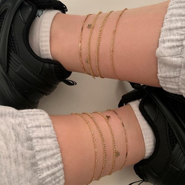 anklets lacteo 4 pcs/set steampunk star shape dangle anklet for women hip hop different metal chain beach barefoot sandals, Red;blue
anklets lacteo 4 pcs/set steampunk star shape dangle anklet for women hip hop different metal chain beach barefoot sandals, Red;blue