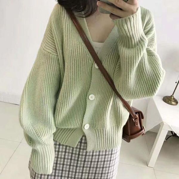 women's knits & tees cardigan womens solid knitted sweaters leisure all-match korean style loose elegant students fashion candy color f, White
women's knits & tees cardigan womens solid knitted sweaters leisure all-match korean style loose elegant students fashion candy color f, White