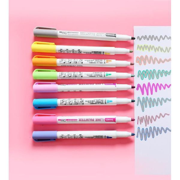kawaii highlighter pens cute double lines colorful line painter art markers stationery for drawing school qylkkm
kawaii highlighter pens cute double lines colorful line painter art markers stationery for drawing school qylkkm