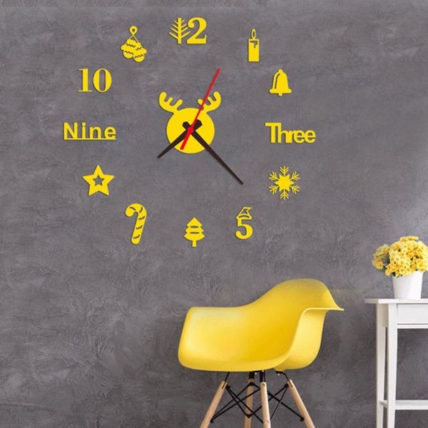 christmas diy wall clock modern design 3d mirror wall stickers xmas santa claus clocks home decor
christmas diy wall clock modern design 3d mirror wall stickers xmas santa claus clocks home decor