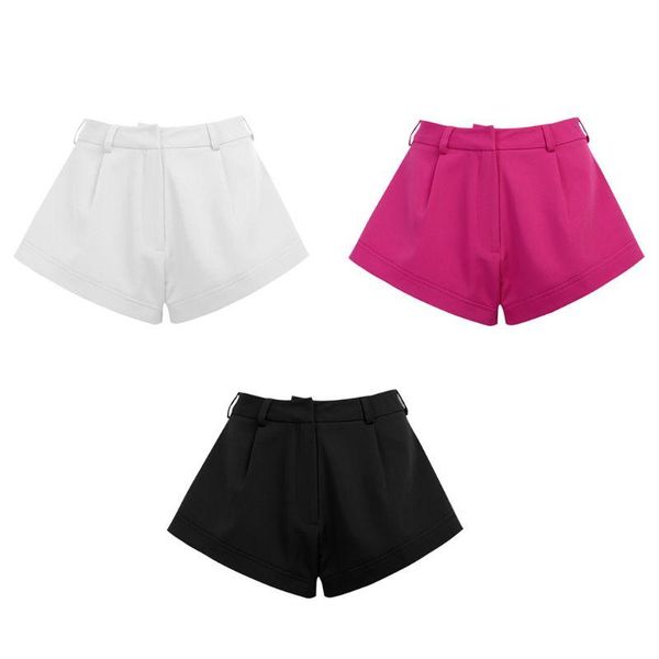 women's shorts women high waist wide leg casual solid color loose zipper short pants 6xda, White;black
women's shorts women high waist wide leg casual solid color loose zipper short pants 6xda, White;black