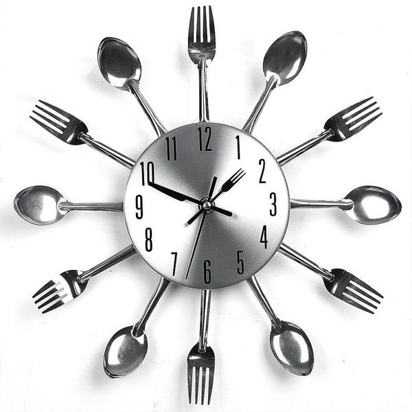 noiseless mechanism design stainless steel living room decor cutlery clocks kitchen restaurant wall clock knife and fork spoon
noiseless mechanism design stainless steel living room decor cutlery clocks kitchen restaurant wall clock knife and fork spoon