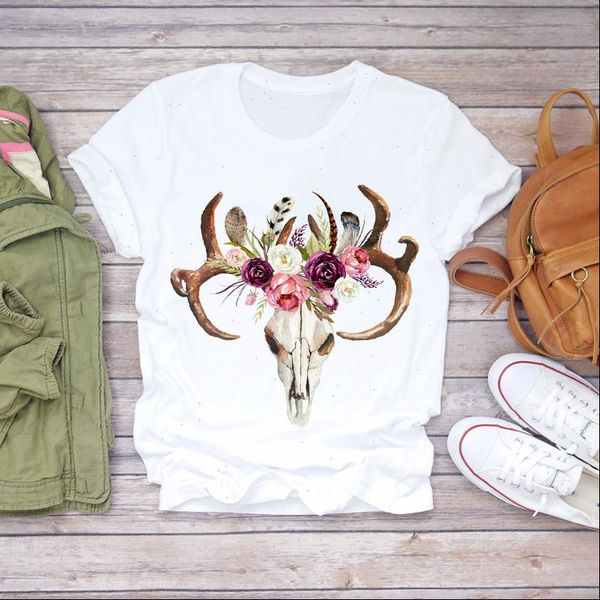 women printing heifer skull vintage fashion 90s cute print lady t shirts womens graphic t shirt ladies female tee t shirt, White
women printing heifer skull vintage fashion 90s cute print lady t shirts womens graphic t shirt ladies female tee t shirt, White