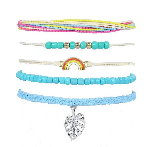charm bracelets bohemian handmade weave sky blue rope chain leaves vintage beads stone for women jewelry, Golden;silver
charm bracelets bohemian handmade weave sky blue rope chain leaves vintage beads stone for women jewelry, Golden;silver