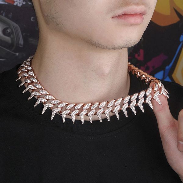 new 25mm thorns box buckle cuban chain bling iced out full cubic zirconia hip hop punk men jewelry necklace gift x0509, Black
new 25mm thorns box buckle cuban chain bling iced out full cubic zirconia hip hop punk men jewelry necklace gift x0509, Black