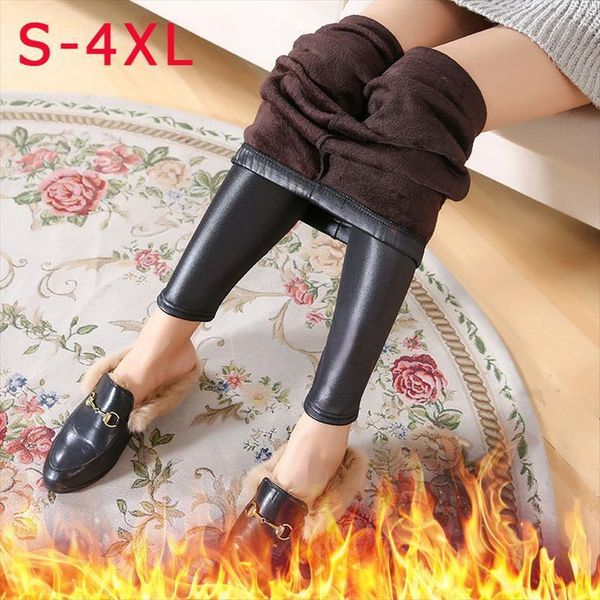 4xl winter plus velvet elasticity women leggings warm leather pants cold resistant slim comfortable, Black
4xl winter plus velvet elasticity women leggings warm leather pants cold resistant slim comfortable, Black
