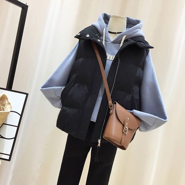 women's vests women winter warm cotton padded puffer solid color stand collar sleeveless parkas jacket outwear colete feminino x526, Black;white
women's vests women winter warm cotton padded puffer solid color stand collar sleeveless parkas jacket outwear colete feminino x526, Black;white