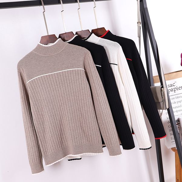 2021 casual chic thick autumn winter soft cashmere oversize sweater pullover women warm female loose wool basic sweaters r846, White;black
2021 casual chic thick autumn winter soft cashmere oversize sweater pullover women warm female loose wool basic sweaters r846, White;black