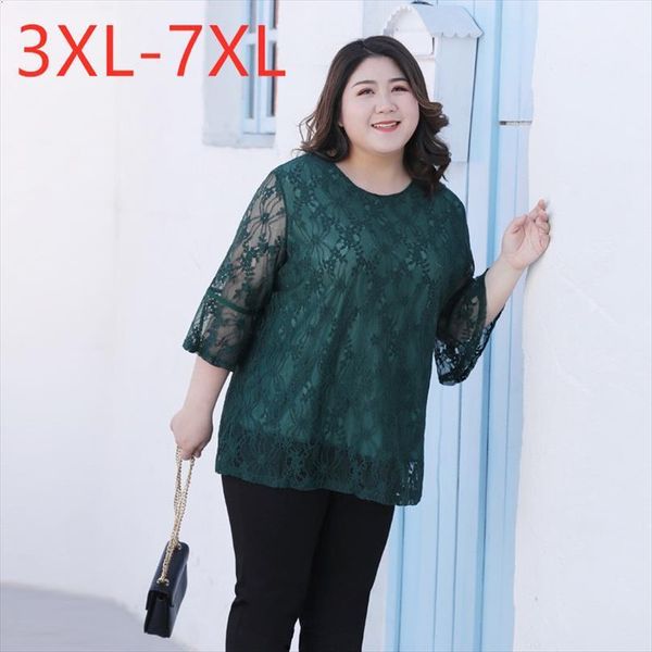 summer plus size women blouses large short sleeve loose casual lace green o neck shirt red 3xl 4xl 5xl, White
summer plus size women blouses large short sleeve loose casual lace green o neck shirt red 3xl 4xl 5xl, White
