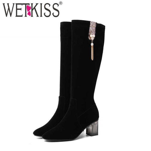 wetkiss flock knee high boots women high heels boot zip shoes female pearl tassel shoes ladies square toe shoes plus size 34-48 210630, Black
wetkiss flock knee high boots women high heels boot zip shoes female pearl tassel shoes ladies square toe shoes plus size 34-48 210630, Black