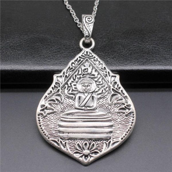 pendant necklaces 1 piece 72x54mm large bodhi leaf buddha charms necklace for women drop supplier pendants female gift, Silver
pendant necklaces 1 piece 72x54mm large bodhi leaf buddha charms necklace for women drop supplier pendants female gift, Silver