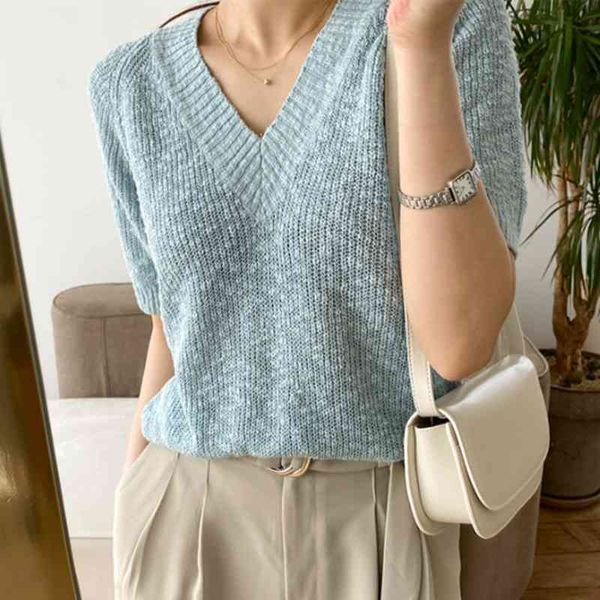 women's knits & tees summer new chic fashion v-neck short-sleeved ladies gentle solid color cotton elegant thin lady t-sh, White
women's knits & tees summer new chic fashion v-neck short-sleeved ladies gentle solid color cotton elegant thin lady t-sh, White