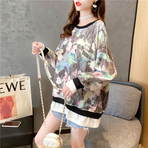 2021 new cotton autumn digital print thin sweatshirt women drop shoulders long-sleeved loose trendy round neck pullover 8kqw, Black
2021 new cotton autumn digital print thin sweatshirt women drop shoulders long-sleeved loose trendy round neck pullover 8kqw, Black