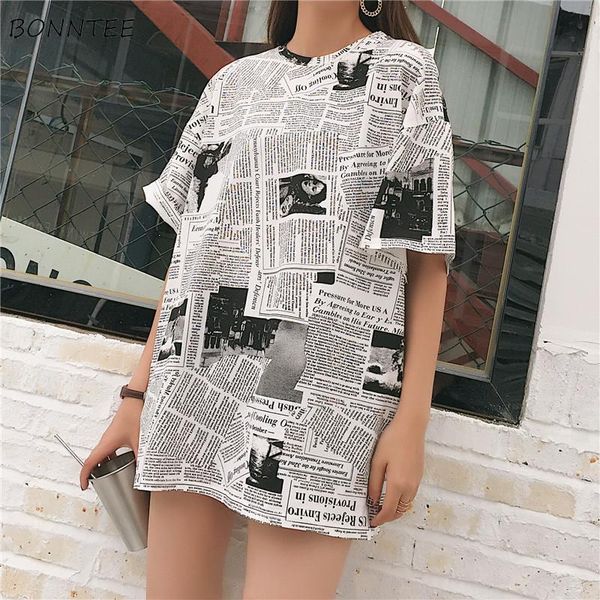 t-shirts women short-sleeved newspaper pattern print long style batwing sleeve womens t-shirt all-match trendy chic leisure soft, White
t-shirts women short-sleeved newspaper pattern print long style batwing sleeve womens t-shirt all-match trendy chic leisure soft, White