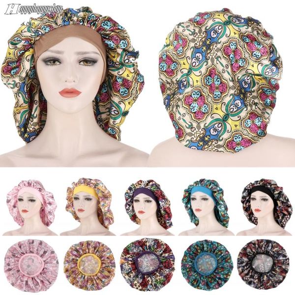 beanie/skull caps extra large satin floral printed sleep cap african women bonnet headwrap muslim turban headband female hairdressing bandan, Blue;gray
beanie/skull caps extra large satin floral printed sleep cap african women bonnet headwrap muslim turban headband female hairdressing bandan, Blue;gray