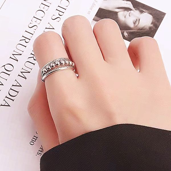 creative relieve anxiety opening rings for women men trendy adjustable silver color bead ring 2022 jewelry accessories
creative relieve anxiety opening rings for women men trendy adjustable silver color bead ring 2022 jewelry accessories