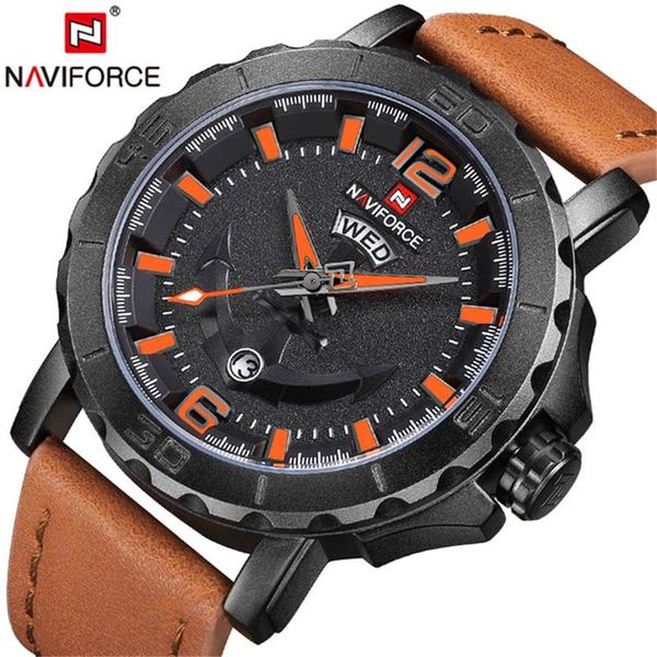 wristwatches naviforce business mens watches sport quartz-watch leather strap clock waterproof wrist watch relogio masculin, Slivery;brown
wristwatches naviforce business mens watches sport quartz-watch leather strap clock waterproof wrist watch relogio masculin, Slivery;brown