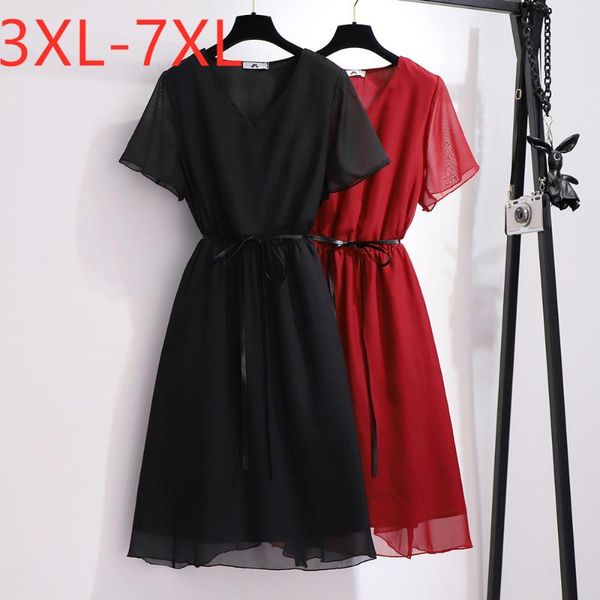 plus size dresses 2021 summer for women solid v-neck short sleeve chiffon elegant large dress with belt 3xl 4xl 5xl 6xl 7xl, Black
plus size dresses 2021 summer for women solid v-neck short sleeve chiffon elegant large dress with belt 3xl 4xl 5xl 6xl 7xl, Black