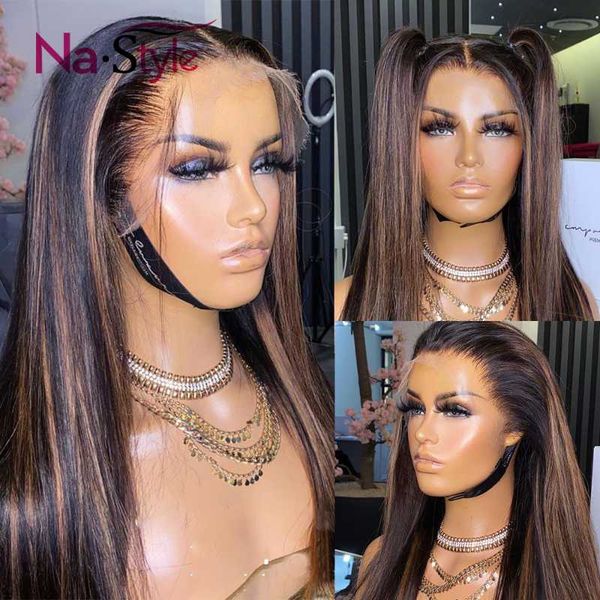 lace wigs highlight wig human hair 13x6 front ombre honey blonde colored straight for black women, Black;brown
lace wigs highlight wig human hair 13x6 front ombre honey blonde colored straight for black women, Black;brown