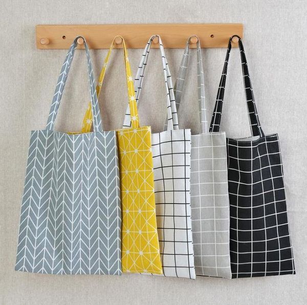 storage bags 50pcs fashion women cotton linen eco reusable tote handbag plaid shoulder bag sundries stroage pouch wholesale
storage bags 50pcs fashion women cotton linen eco reusable tote handbag plaid shoulder bag sundries stroage pouch wholesale