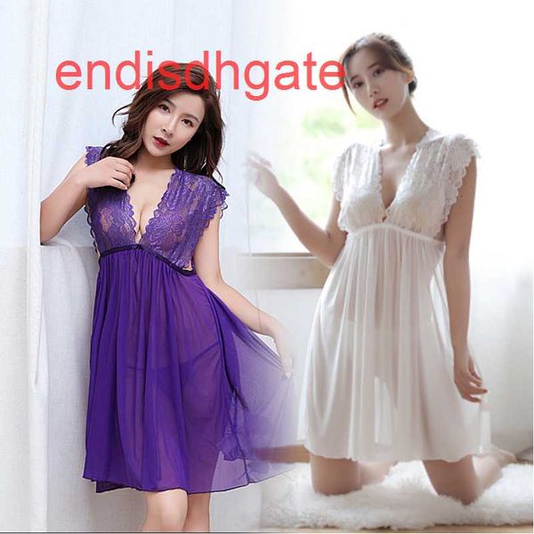 mesh women's suspender underwear uniform lace housewear pajamas, Black;white
mesh women's suspender underwear uniform lace housewear pajamas, Black;white