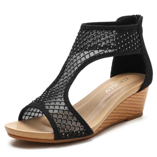 sandals women's shoes 2021 summer new all-match casual mesh women's shoes wedge heel plus size mother women 36-42, Black
sandals women's shoes 2021 summer new all-match casual mesh women's shoes wedge heel plus size mother women 36-42, Black