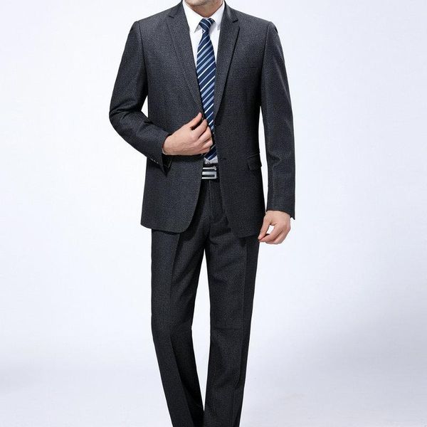 men's suits & blazers men smart casal and trouser 2pcs suit set black gray elegant tailored twinset outfits business garment four seaso, White;black
men's suits & blazers men smart casal and trouser 2pcs suit set black gray elegant tailored twinset outfits business garment four seaso, White;black
