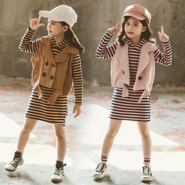 kids girls clothes sets autumn winter dress pants teenager 2 pieces suits stripe children clothing set 6 7 8 9 10 11 years, White
kids girls clothes sets autumn winter dress pants teenager 2 pieces suits stripe children clothing set 6 7 8 9 10 11 years, White