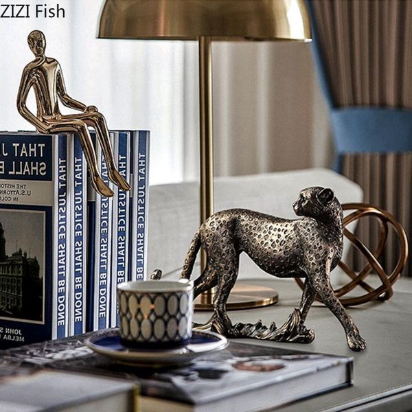 decorative objects & figurines retro leopard statue desk decoration imitation copper animal sculpture resin crafts ornaments rustic home dec
decorative objects & figurines retro leopard statue desk decoration imitation copper animal sculpture resin crafts ornaments rustic home dec