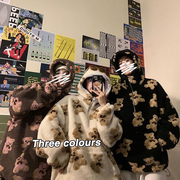 streetwear new lambswool jacket men bear half cardigan coats harajuku hooded couple coat outwear pullover wint aqh9, Black;brown
streetwear new lambswool jacket men bear half cardigan coats harajuku hooded couple coat outwear pullover wint aqh9, Black;brown