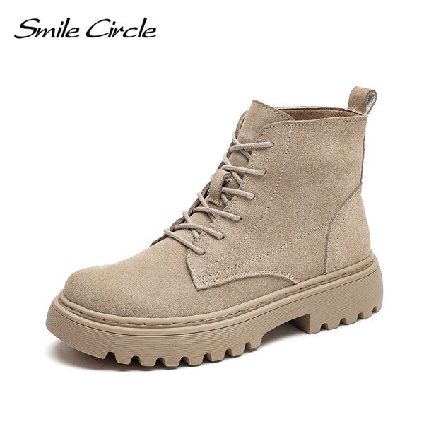 smile circle ankle boots suede leather women flat platform short ladies shoes fashion autumn winter boots 220815, Black
smile circle ankle boots suede leather women flat platform short ladies shoes fashion autumn winter boots 220815, Black